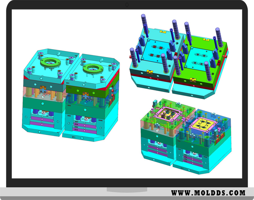 全3D雙色（雙料）注塑模具設(shè)計(jì)，二次頂出機(jī)構(gòu)